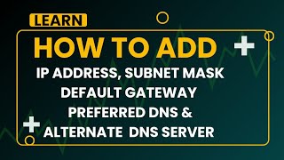 Add IP Address Subnet mask Default gateway Preferred DNS and Alternate DNS server Full tutorial [upl. by Nolyarg]