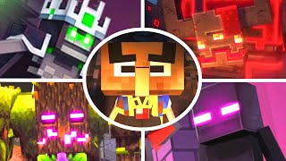 Minecraft Dungeons  All Bosses  Cutscenes DLC Included [upl. by Damali757]