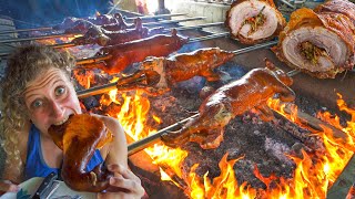 ULTIMATE Lechon Tour in Cebu Philippines  CRISPY PORK BELLY LECHON  BEST CEBU FILIPINO STREET FOOD [upl. by Nywloc]