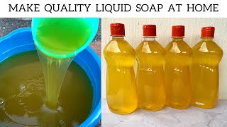 How To Make Quality Multipurpose Liquid Soap At Home  20 Litres With Just 5500 Naira [upl. by Noreh]