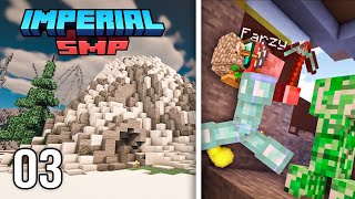 Imperial SMP  Episode 3  MEGA BASE Terraforming  DEATH ft Farzy [upl. by Annazor979]