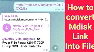 How to convert Mdisk link into file  mdisk link ko file me kaise convert kare [upl. by Halfdan]