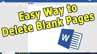 How to Remove Blank Pages in Microsoft Word [upl. by Karylin]