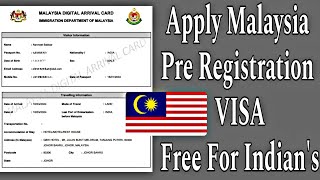 How to Fill Malaysia pre Registration visa application form  Malaysia Digital Arrival Card  uti [upl. by Korten]