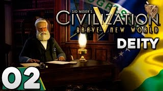 Civilization V Brasil 02 quotConhecendo o terrenoquot  Deity Gameplay Português PTBR [upl. by Felic88]