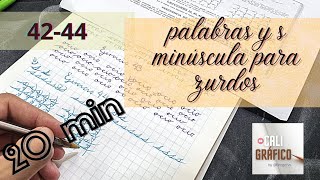 Método Palmer para Zurdos Ejercicios 4244 Palabras y s minúscula para zurdos [upl. by Kassie]