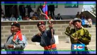 Mongolian Naadam Festival  Archery [upl. by Naoh]