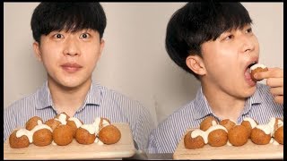 BHC치즈볼 먹방  ASMR mukbang eating show [upl. by Amlus]