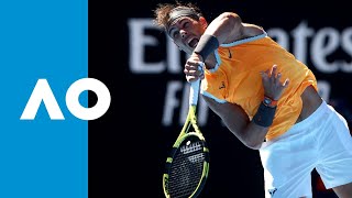 Rafael Nadal v Tomas Berdych second set highlights 4R  Australian Open 2019 [upl. by Edylc]