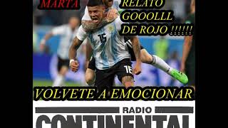 RELATO EMOCIONANTE SOBRE EL GOL DE ROJO Argentina 1Nigeria 0 [upl. by Nnaeoj]