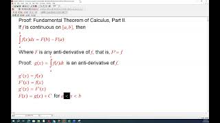 Proof Fundamental Theorem of Calculus Part Two [upl. by Franci]