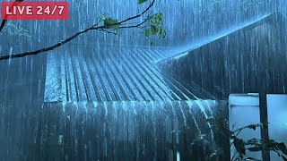 Heavy Rain and Thunderstorms to Sleep Fast amp Overcome Insomnia Nature Sounds for Sleeping 🌧️💤😴 247 [upl. by Lardner]