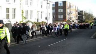 Priory School Lewes students walkout 24 November 2010 [upl. by Cinamod]