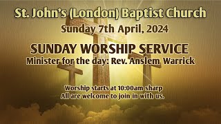 SJBC Sunday Worship Service 7th April 2024 [upl. by Onairam]