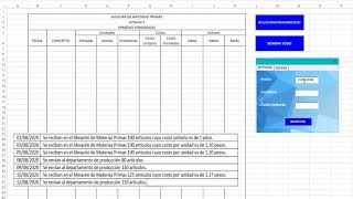 Control de Inventario Método Promedio Ponderado plantilla en Excel [upl. by Shieh]