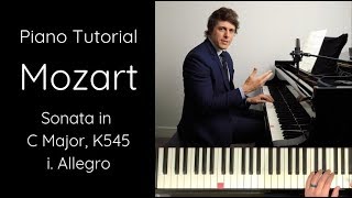 Mozart Sonata in C major K545 1st Movement Allegro Tutorial [upl. by Maddocks]