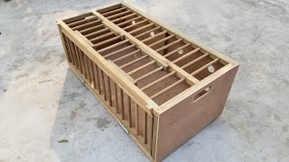 How to Build Wood Training Baskets  Carriers Box for Racing Pigeon [upl. by Alison355]