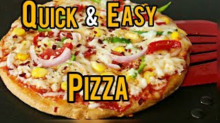 QUICK amp EASY PIZZA RECIPE  BEST STREET PIZZA INDIA RECIPE  READYMADE PIZZA BASE MAKE PIZZA OVEN [upl. by Aliuqehs]