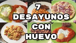 7 Desayunos con Huevo Desayunos Faciles y RapidosFABI CEA [upl. by Egrog]