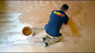 Covering My NEW Hardwood Floors with Filler  Sanding Prep [upl. by Alonzo]