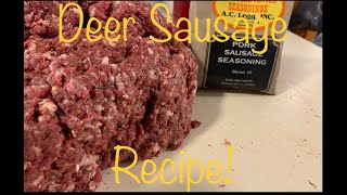 Country Deer Sausage Recipe Hot or Mild [upl. by Ahsilef]