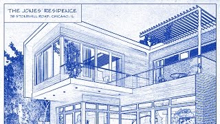 Photoshop CC Tutorial How to Transform a Photo into an Architects Blueprint Drawings [upl. by Aerdma]