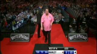 Premier League Darts 2008  Week 13  Adrian Lewis v Peter Manley pt 1 [upl. by Anaihs]