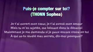 Puisje compter sur toi  THONN Sophea ft Doro  Bloom Album ធន់ សោភា [upl. by Ytnom]