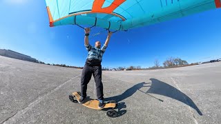 WINGBOARDING in over 20 knots Windcarver and wing  Brooklyn NY [upl. by Snowber]