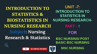 Introduction to statistics in nursing research part 1Bsc nursing4th yr students Science easy tech [upl. by Lon159]