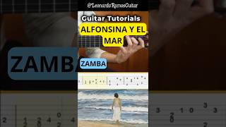 Alfonsina Y El Mar  Ariel Ramirez 🎸  Tutorial  TABS  zamba guitartutorial shorts [upl. by Enorel765]