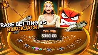 RAGE BETTING ON BLACKJACK [upl. by Yrocej766]