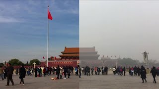 Before amp after Beijing’s choking smog [upl. by Henning]