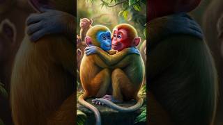 monkey couple love ❤️ funny monkey animals [upl. by Kentigerma]