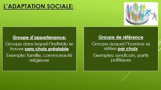 Adaptation et intégration sociale [upl. by Siulesoj]