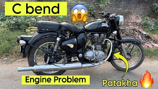 Problems in C bend pipe installed in bullet 350  Patakha test in c bend pipe bullet classic 350 [upl. by Marina]