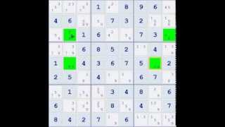 Sudoku Demonstration  Skyscraper Technique Example 02 [upl. by Xila]