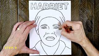 How to Draw Harriet Tubman [upl. by Delmor]