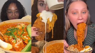 tiktok spicy buldak ramen mukbang compilation pt2 [upl. by Happy]