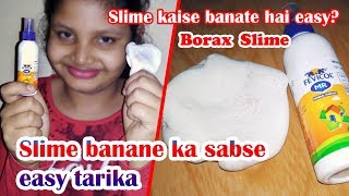 Slime banane ka sabse easy tarika slime kaise banaye  100 Borax slime [upl. by Aiciruam]