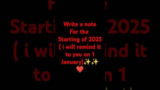 Write a note ❤️✨❣️❣️💫 shorts note remind 2025 [upl. by Munn]