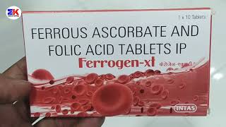 Ferrogen XT Tablet  Ferrous ascorbate and Folic Acid Tablet  Ferrogen XT Tablet Uses Benefits Dose [upl. by Querida]