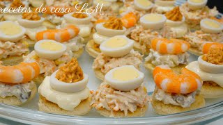 CANAPÉS FRÍOS PARA NAVIDAD FÁCILES Y RÁPIDOS  recetas de casa lm [upl. by Nynnahs]