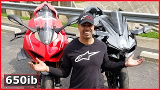 Ducati Panigale V4R vs Kawasaki Ninja H2  The Best Bike WON [upl. by Morlee]