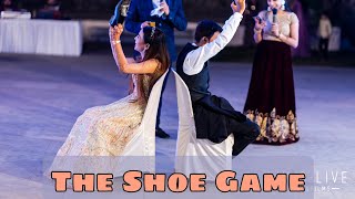 Shoe Game in Sangeet Ceremony  Indian Wedding Games  Sangeet Games  Hilarious  Funny Questions😄 [upl. by Caughey]