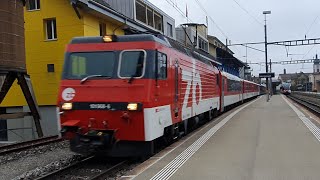 Zentralbahn Züge in Hergiswil [upl. by Adialeda664]