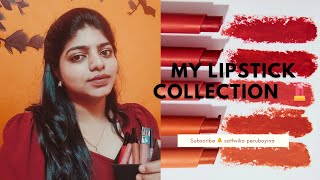 my lipstick collection😍 lipstick collection telugu lipstick vlog [upl. by Hsizan821]