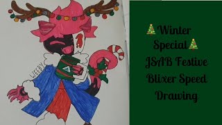 🎄Winter Special🎄 JSAB Festive Blixer Speed Drawing [upl. by Onitselec]