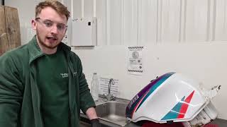 Motorcycle fuel tank restoration process using the POR15 fuel tank repair kit [upl. by Esbensen]