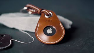 Making an AirTag Leather Key Ring [upl. by Belen155]